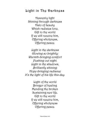 Light In The Darkness score example